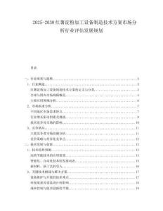 2025-2030紅薯淀粉加工設(shè)備制造技術(shù)方案市場(chǎng)分析行業(yè)評(píng)估發(fā)展規(guī)劃