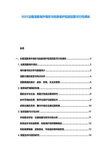2025古籍流散海外情形與搶救保護(hù)投資回復(fù)可行性調(diào)研