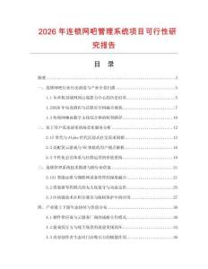 2026年連鎖網(wǎng)吧管理系統(tǒng)項目可行性研究報告