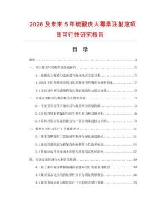 2026及未來5年硫酸慶大霉素注射液項目可行性研究報告