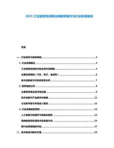 2025工業視覺檢測算法準確率提升與行業標準制定