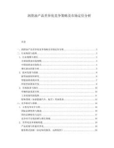 潤滑油產(chǎn)品差異化競(jìng)爭(zhēng)策略及市場(chǎng)定位分析