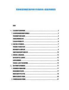 耳鼻喉顯微鏡在海外新興市場(chǎng)的準(zhǔn)入壁壘突破報(bào)告
