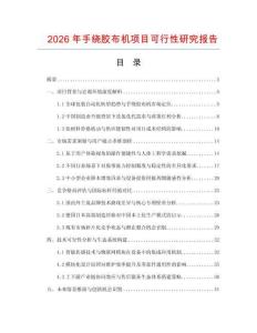 2026年手绕胶布机项目可行性研究报告