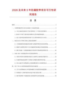 2026及未來5年防腐膠帶項目可行性研究報告