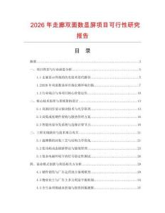 2026年走廊雙面數顯屏項目可行性研究報告