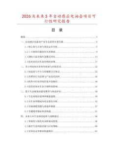 2026及未來5年自動感應電油壺項目可行性研究報告