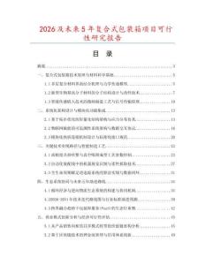 2026及未來5年復合式包裝箱項目可行性研究報告
