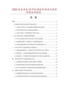 2026及未來5-10年紋眉機針咀項目投資價值分析報告