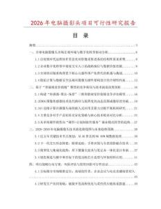 2026年電腦攝影頭項目可行性研究報告