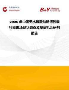2026年中國無水硫酸鈉腸溶膠囊行業市場現狀調查及投資機會研判報告