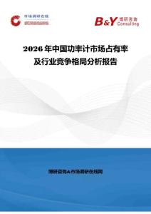 2026年中國功率計市場占有率及行業(yè)競爭格局分析報告