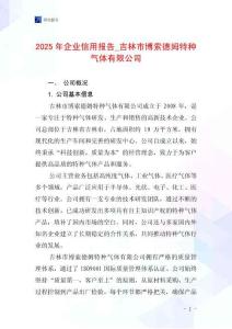 2025年企业信用报告_吉林市博索德姆特种气体有限公司