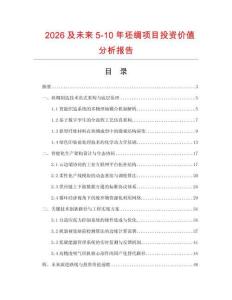 2026及未来5-10年坯绸项目投资价值分析报告