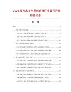 2026及未來5年反射式筒燈項目可行性研究報告