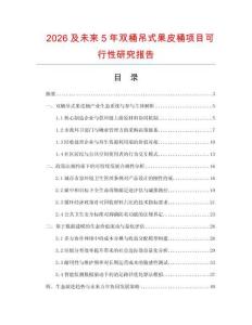 2026及未來(lái)5年雙桶吊式果皮桶項(xiàng)目可行性研究報(bào)告