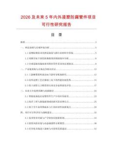 2026及未來5年內外浸塑防腐管件項目可行性研究報告