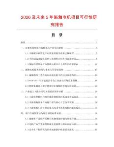 2026及未來5年施釉電機項目可行性研究報告