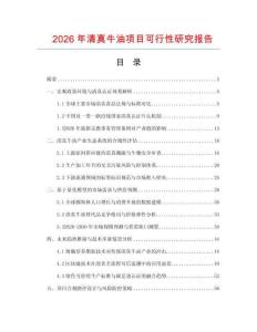 2026年清真牛油項目可行性研究報告