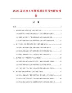 2026及未來5年筒紗項目可行性研究報告