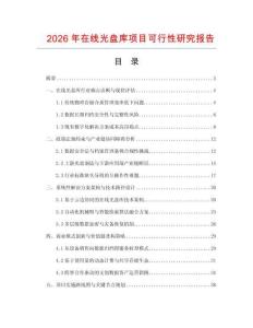2026年在線光盤庫項(xiàng)目可行性研究報告