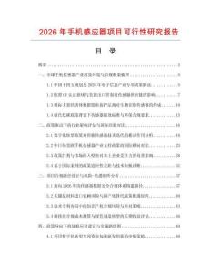 2026年手機感應器項目可行性研究報告