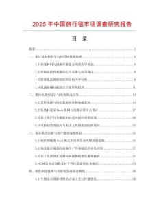 2025年中國旅行毯市場調查研究報告