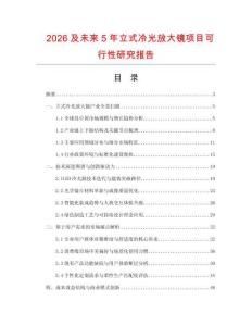 2026及未來5年立式冷光放大鏡項目可行性研究報告