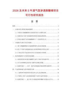 2026及未来5年透气型渗透耐酸绸项目可行性研究报告