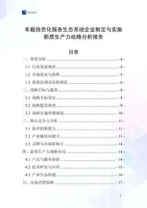 车载信息化服务生态系统企业制定与实施新质生产力战略分析报告