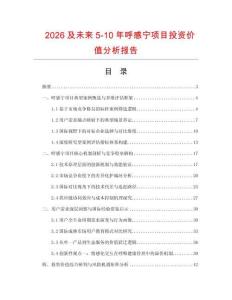 2026及未来5-10年呼感宁项目投资价值分析报告