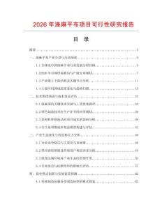 2026年滌麻平布項目可行性研究報告