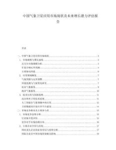 中國氣象衛星應用市場現狀及未來增長潛力評估報告