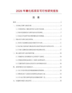 2026年嫩化機(jī)項(xiàng)目可行性研究報(bào)告