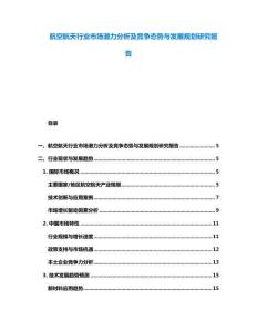 航空航天行業(yè)市場潛力分析及競爭態(tài)勢與發(fā)展規(guī)劃研究報(bào)告