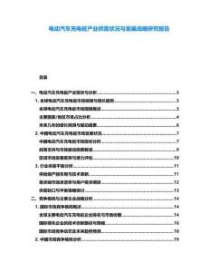 電動汽車充電樁產業供需狀況與發展戰略研究報告