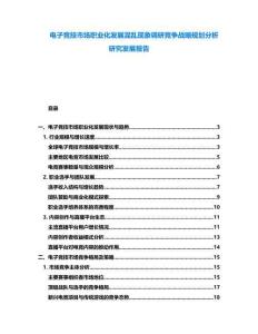 電子競技市場職業(yè)化發(fā)展混亂現(xiàn)象調(diào)研競爭戰(zhàn)略規(guī)劃分析研究發(fā)展報(bào)告