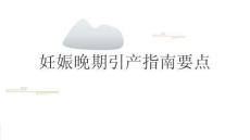 妊娠晚期引產(chǎn)指南要點2026