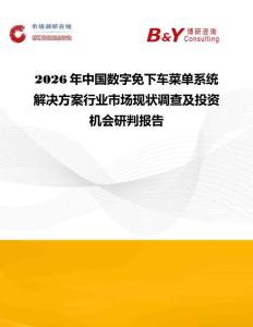 2026年中國數字免下車菜單系統解決方案行業市場現狀調查及投資機會研判報告