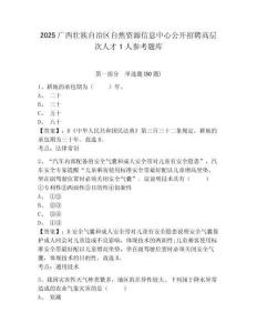 2025廣西壯族自治區自然資源信息中心公開招聘高層次人才1人參考題庫及答案詳解（有一套）