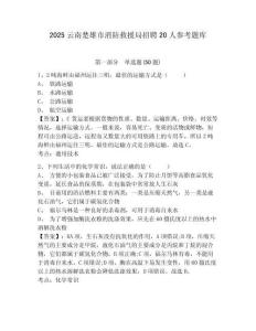 2025云南楚雄市消防救援局招聘20人參考題庫附答案詳解（黃金題型）