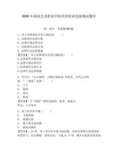 2026年湖南藝術職業學院單招職業技能測試題庫含答案詳解（輕巧奪冠）