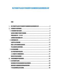 電子商務(wù)平臺技術(shù)市場競爭與發(fā)展現(xiàn)狀及投資前景分析