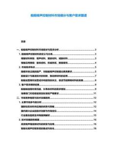 船舶噪声控制材料市场细分与客户需求图谱