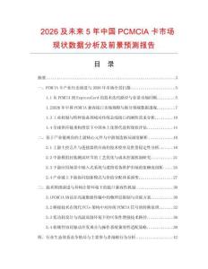 2026及未來5年中國PCMCIA卡市場現狀數據分析及前景預測報告