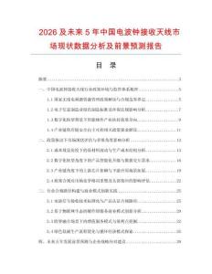 2026及未來5年中國電波鐘接收天線市場現(xiàn)狀數(shù)據(jù)分析及前景預(yù)測報告