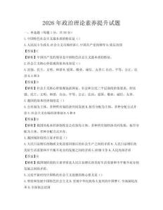 2026年政治理論素養提升試題