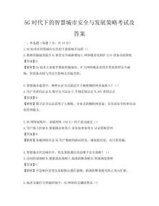 5G时代下的智慧城市安全与发展策略考试及答案