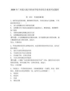 2026年廣西藍天航空職業學院單招綜合素質考試題庫附答案詳解（綜合題）
