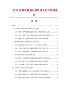 2026年靜電鞋測試器項目可行性研究報告